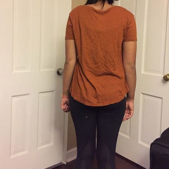 NWT Burnt orange rust boxy pocket M marled knit - Picture 2 of 3